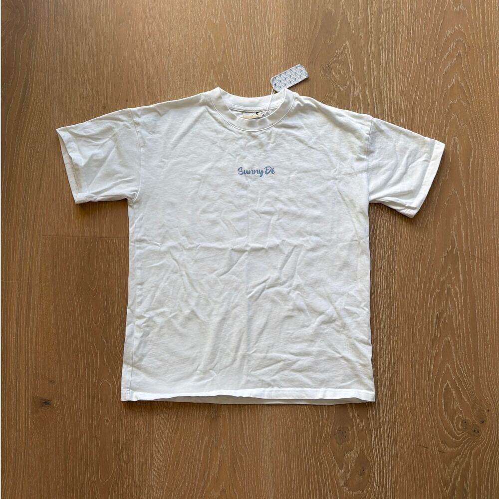 Sunny De Gigi Oversized Tee Size S in White Blue